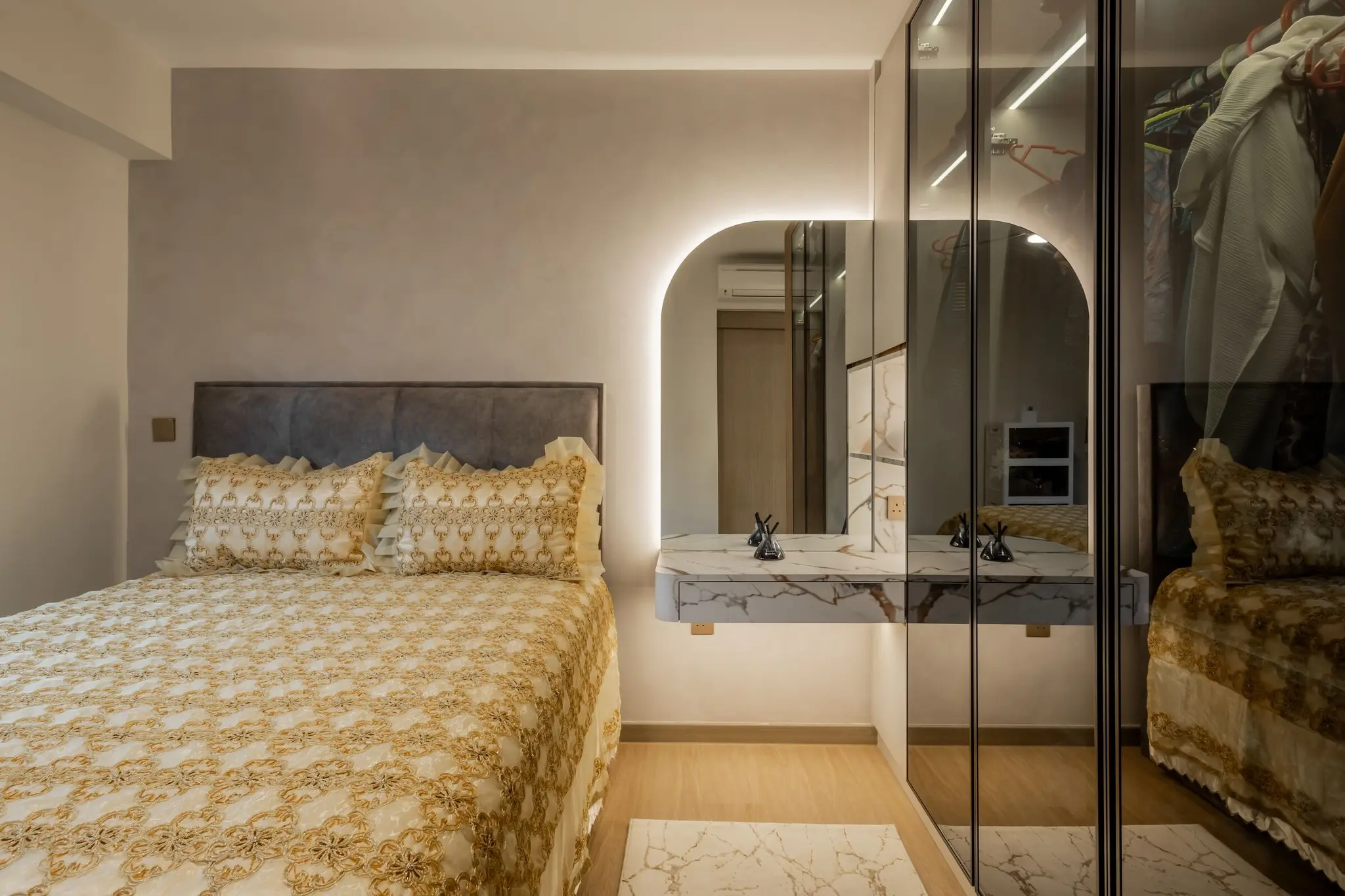 Bedroom vanity and wardrobe at 125A Tengah Drive