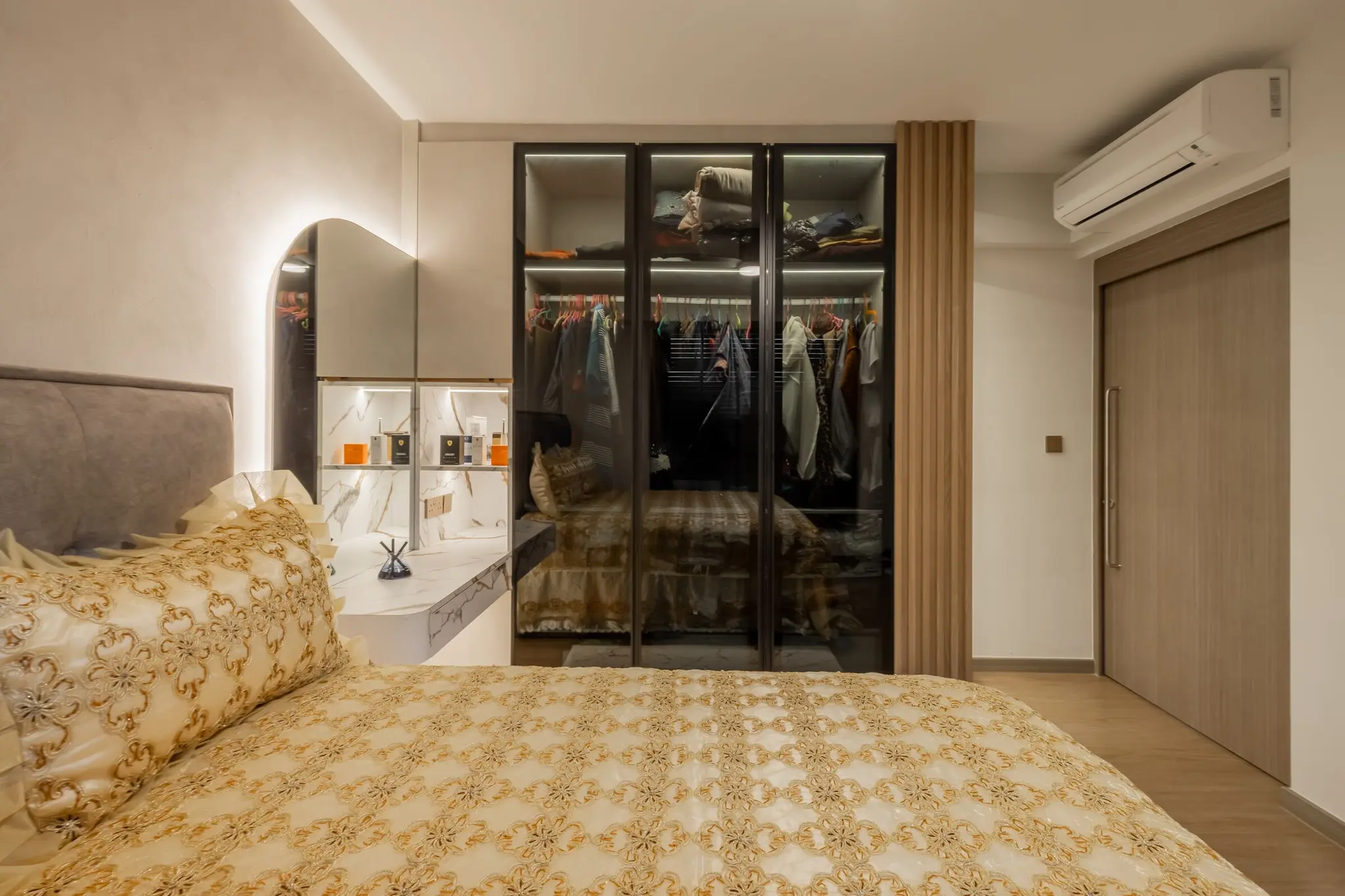 Bedroom storage and desk details at 125A Tengah Drive