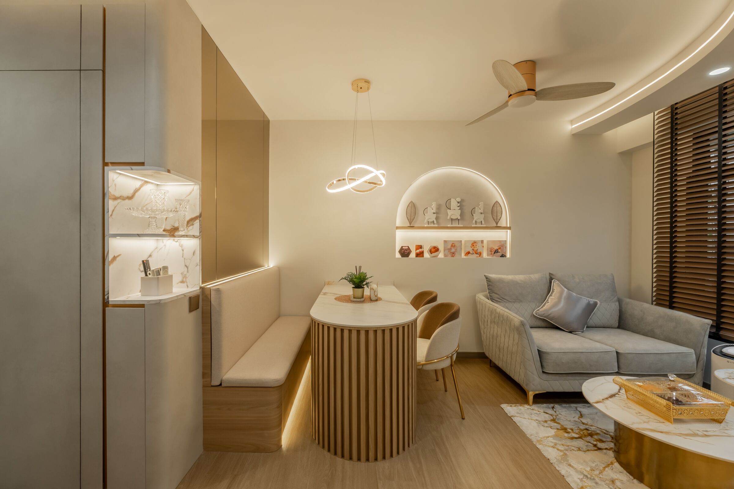 Living and dining area at 125A Tengah Drive