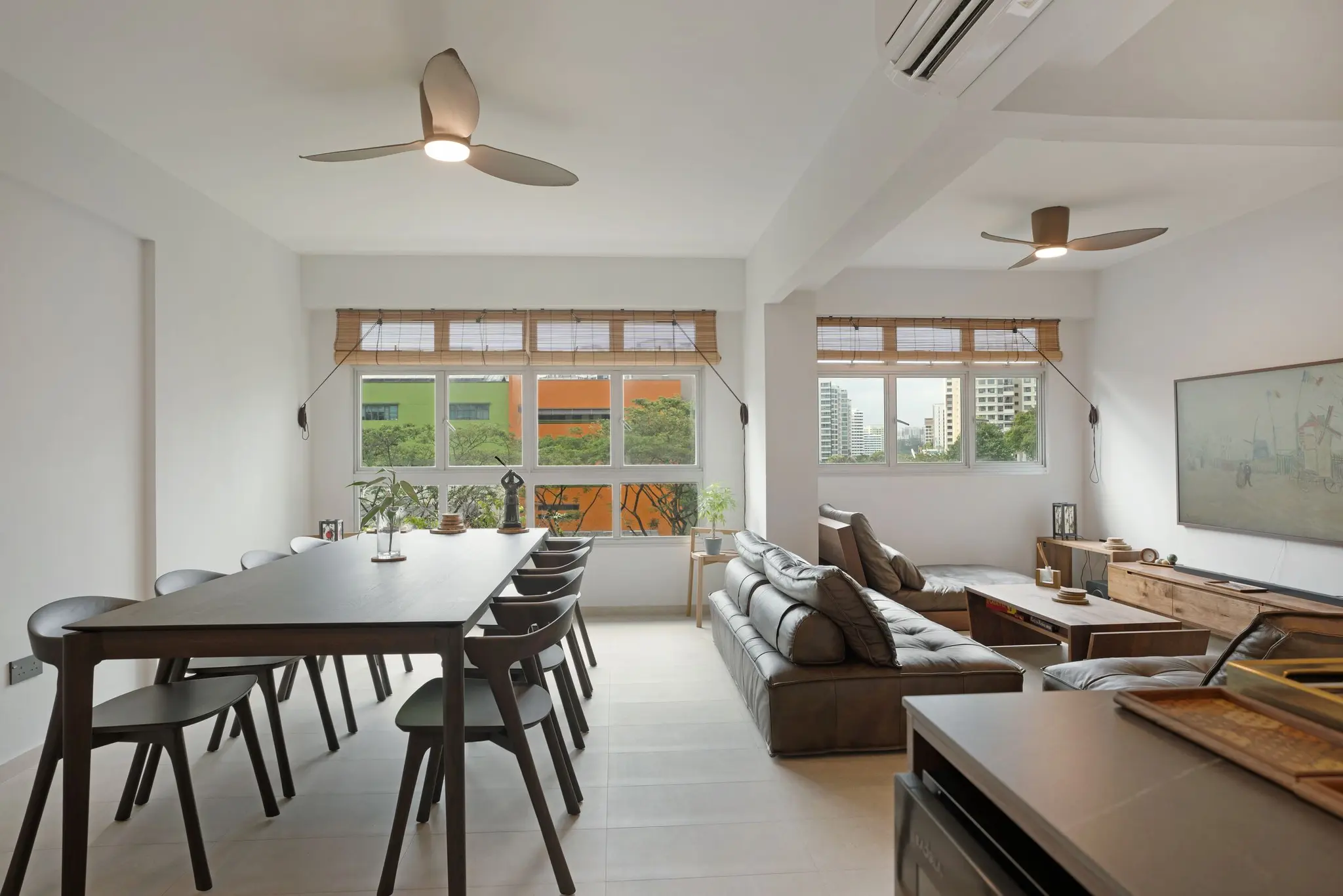 Bright open-plan living and dining area at 213C Punggol Walk