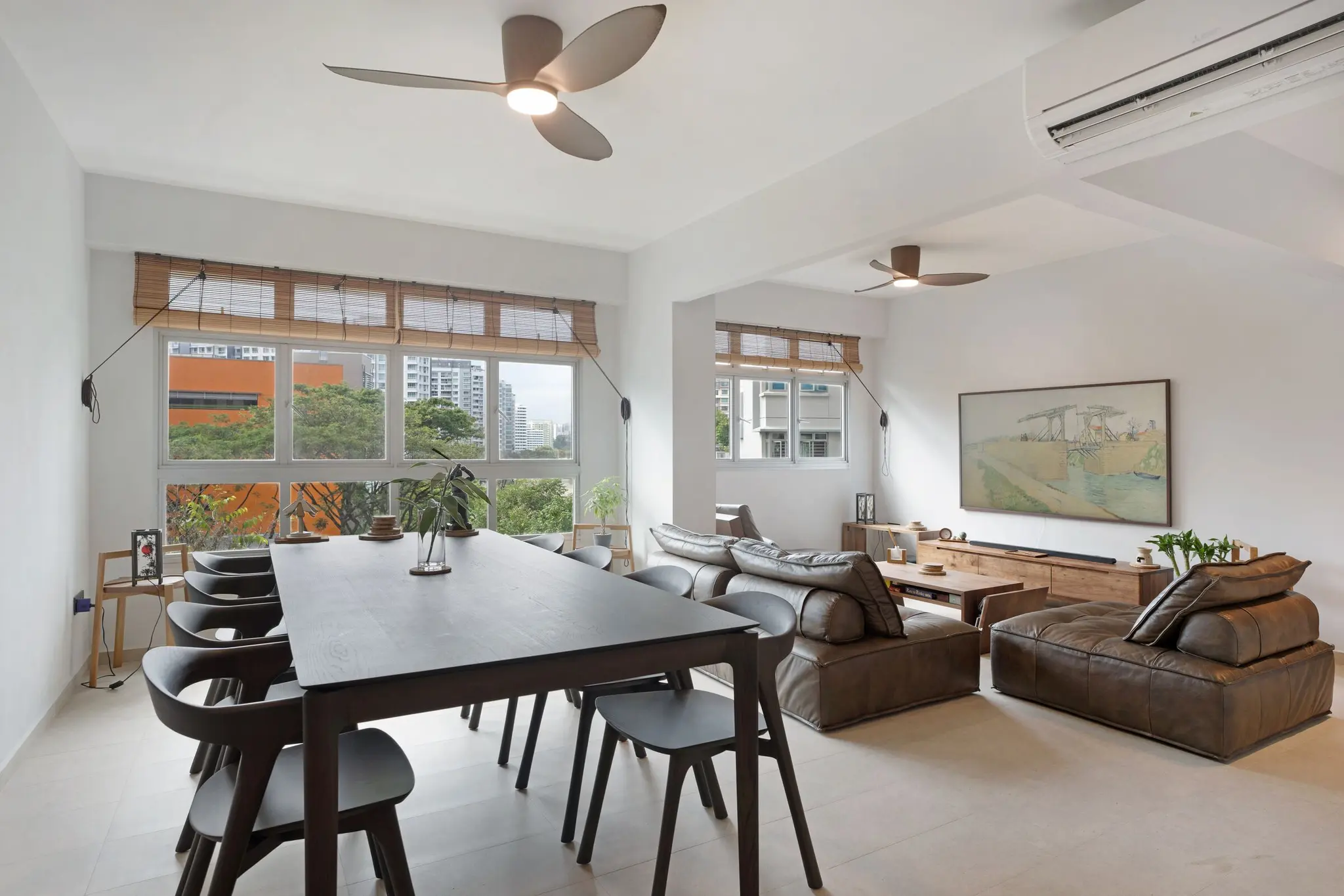 Bright open-plan living and dining area at 213C Punggol Walk