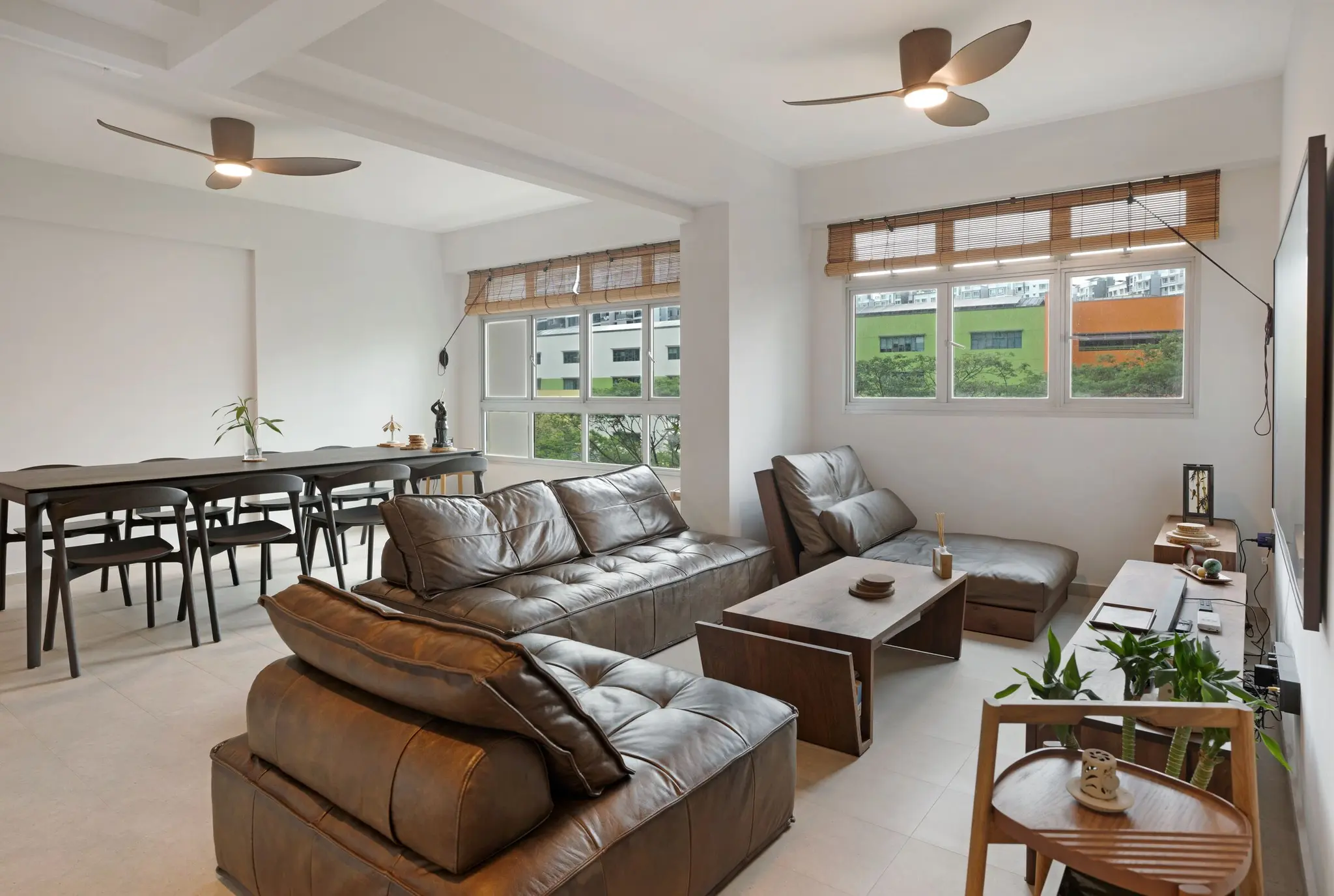 Bright open-plan living and dining area at 213C Punggol Walk