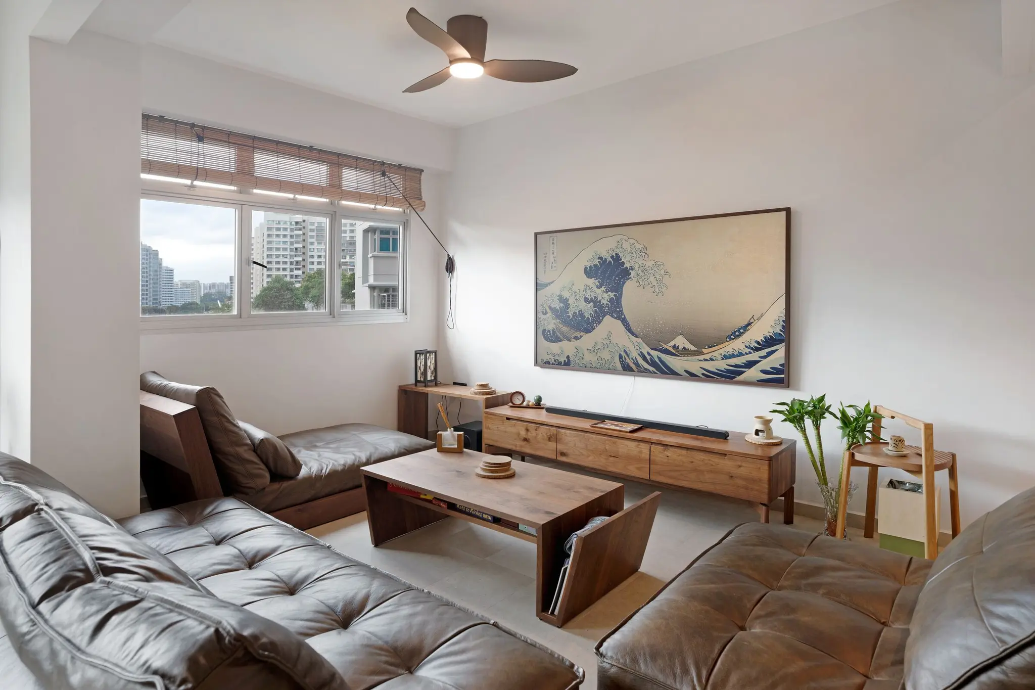 Bright open-plan living and dining area at 213C Punggol Walk