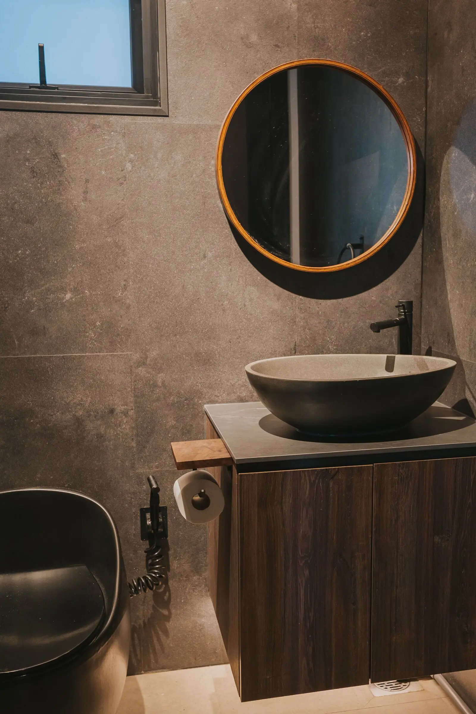 Vertical bathroom detail at 213C Punggol Walk