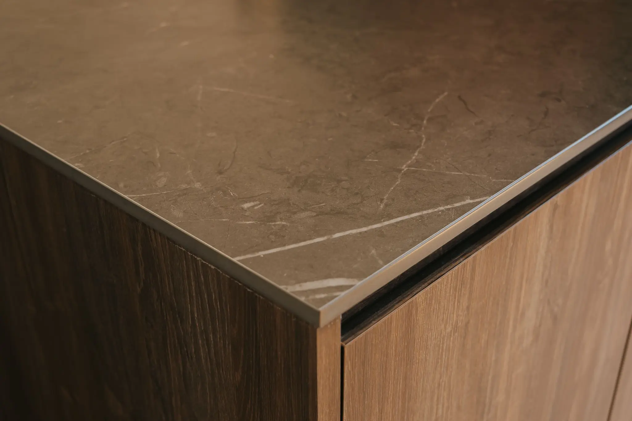Kitchen carpentry and worktop detail at 213C Punggol Walk