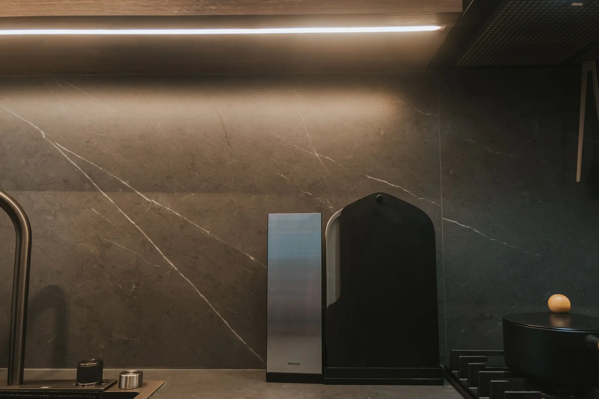 Kitchen carpentry and worktop detail at 213C Punggol Walk
