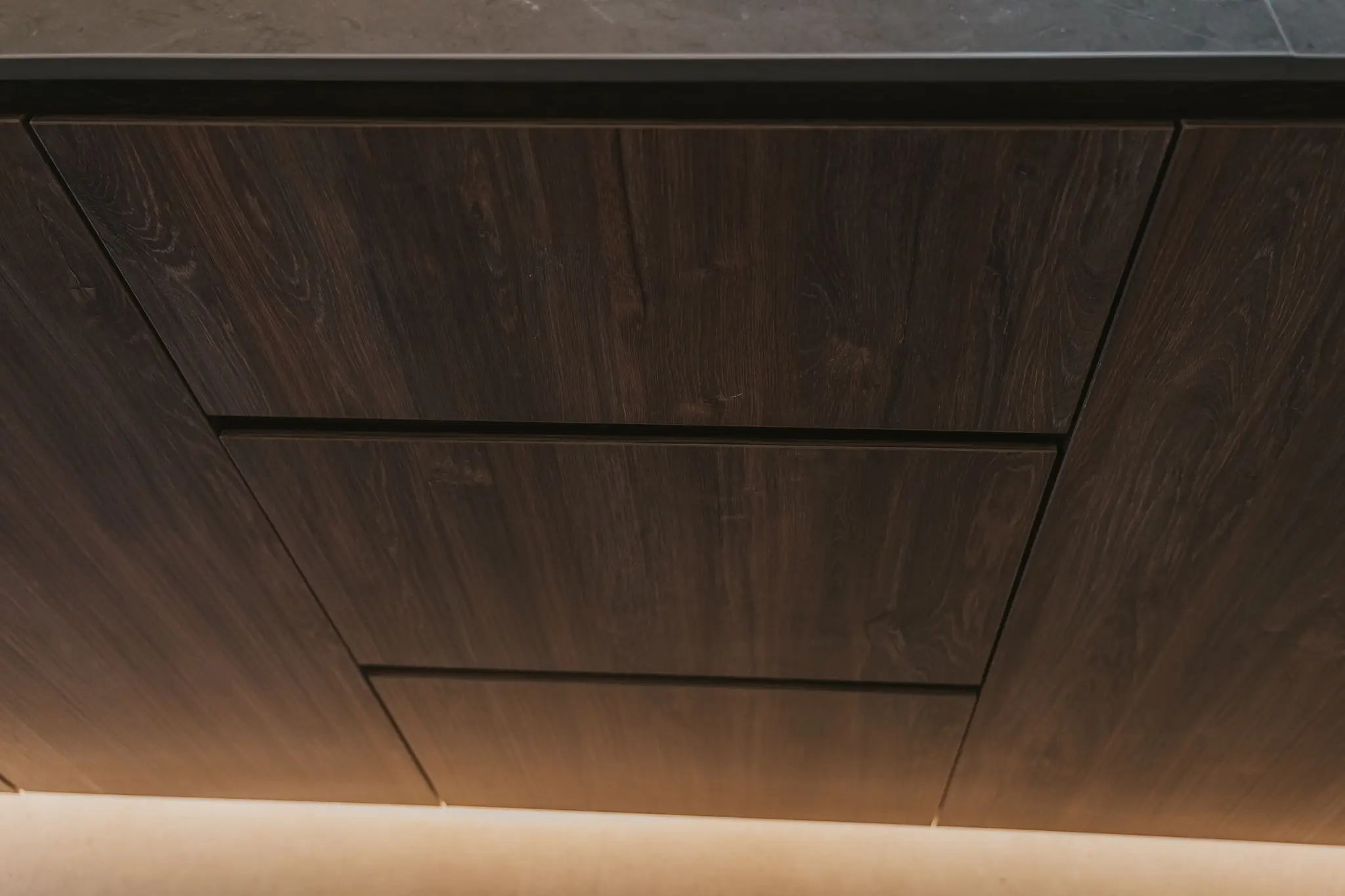 Kitchen carpentry and worktop detail at 213C Punggol Walk