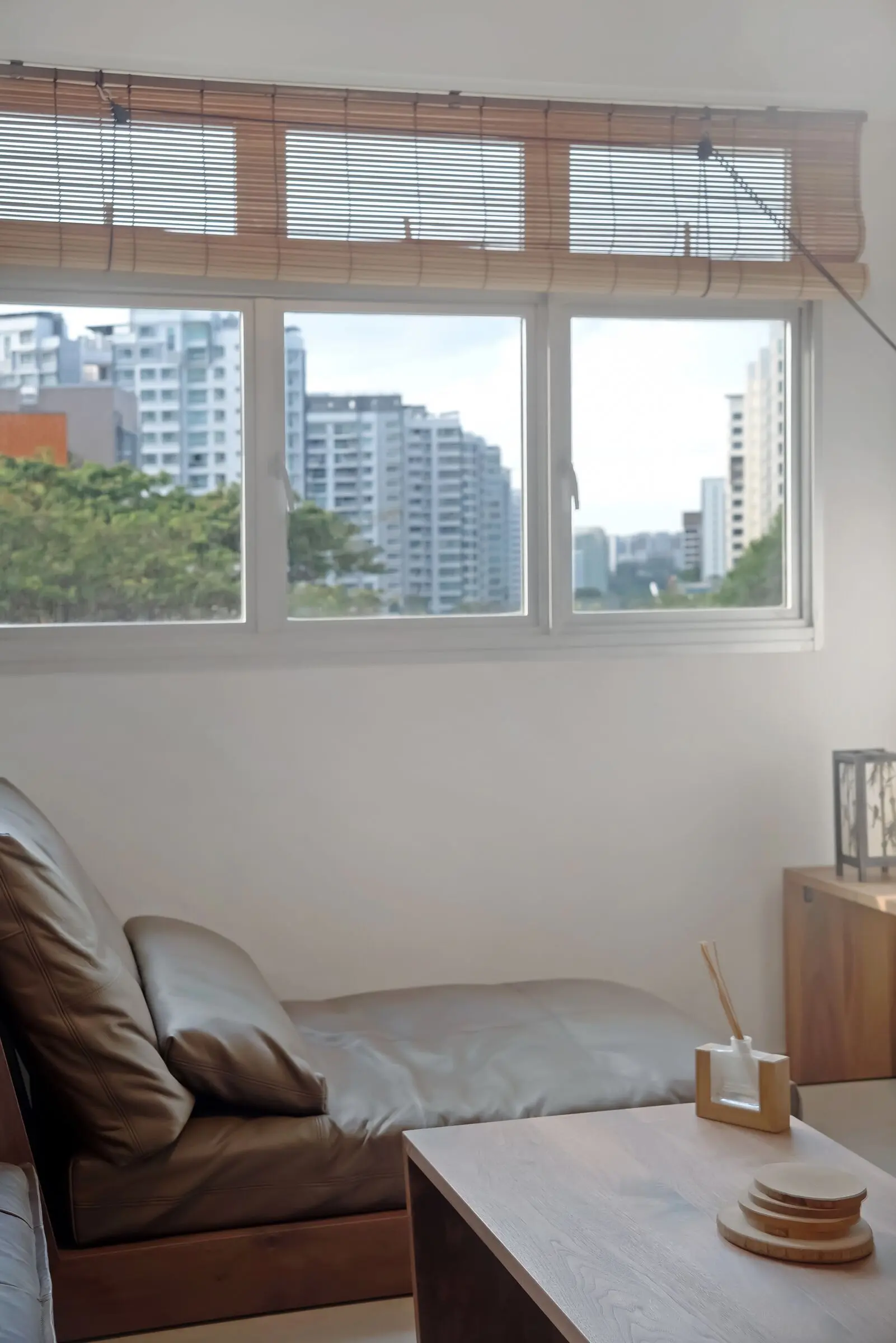 Vertical living and dining interior detail at 213C Punggol Walk
