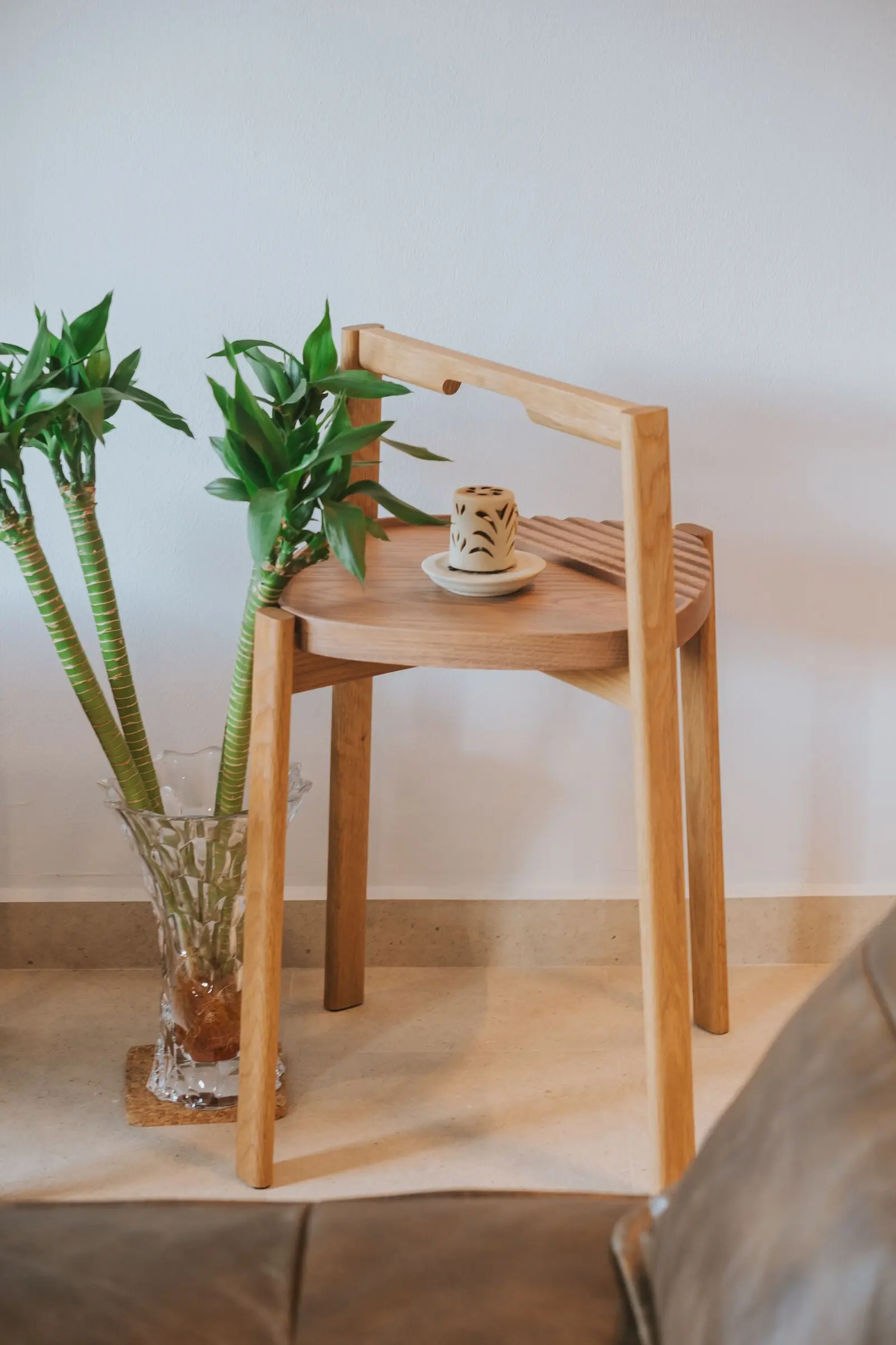 Vertical living and dining interior detail at 213C Punggol Walk
