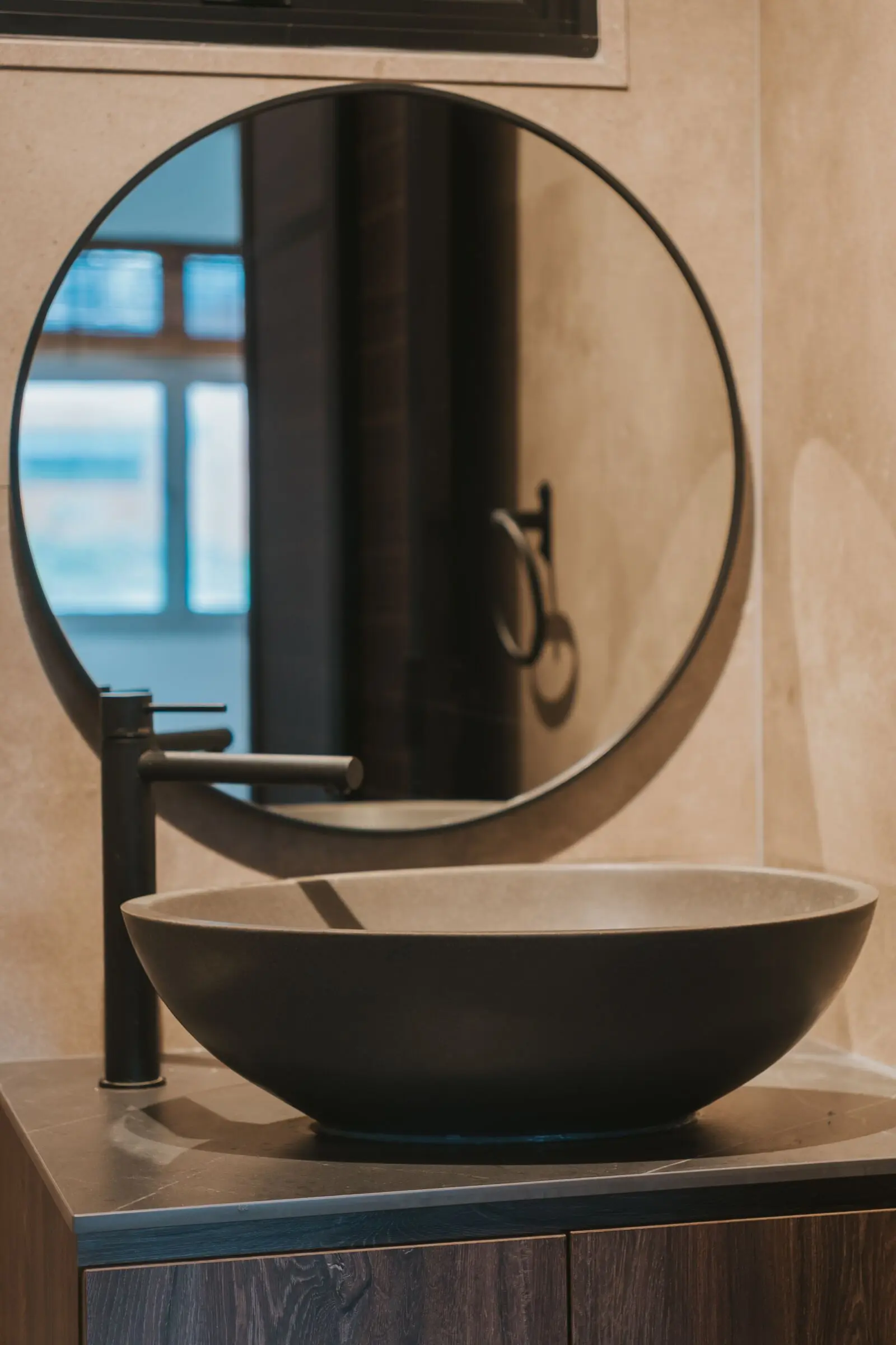 Vertical bathroom detail at 213C Punggol Walk