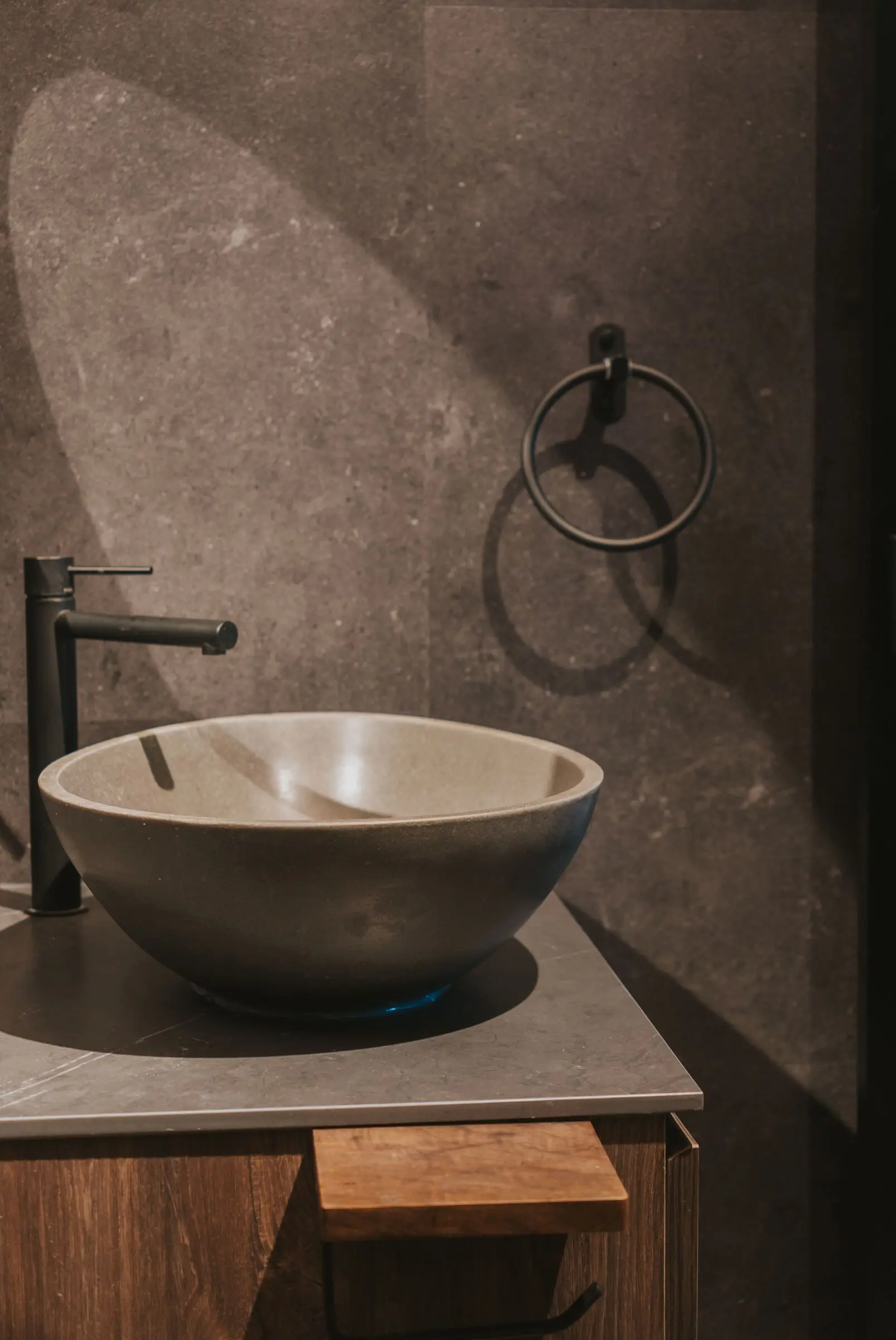 Vertical bathroom detail at 213C Punggol Walk