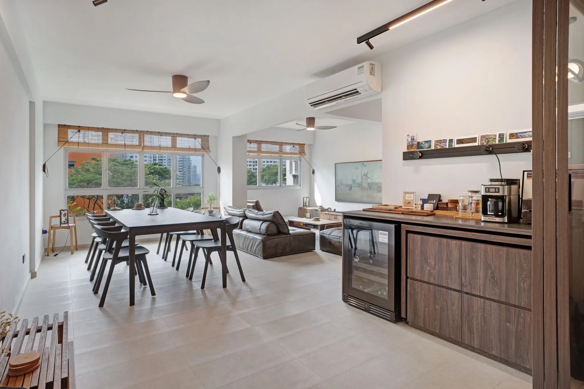 Open-plan living, dining, and kitchen at 213C Punggol Walk