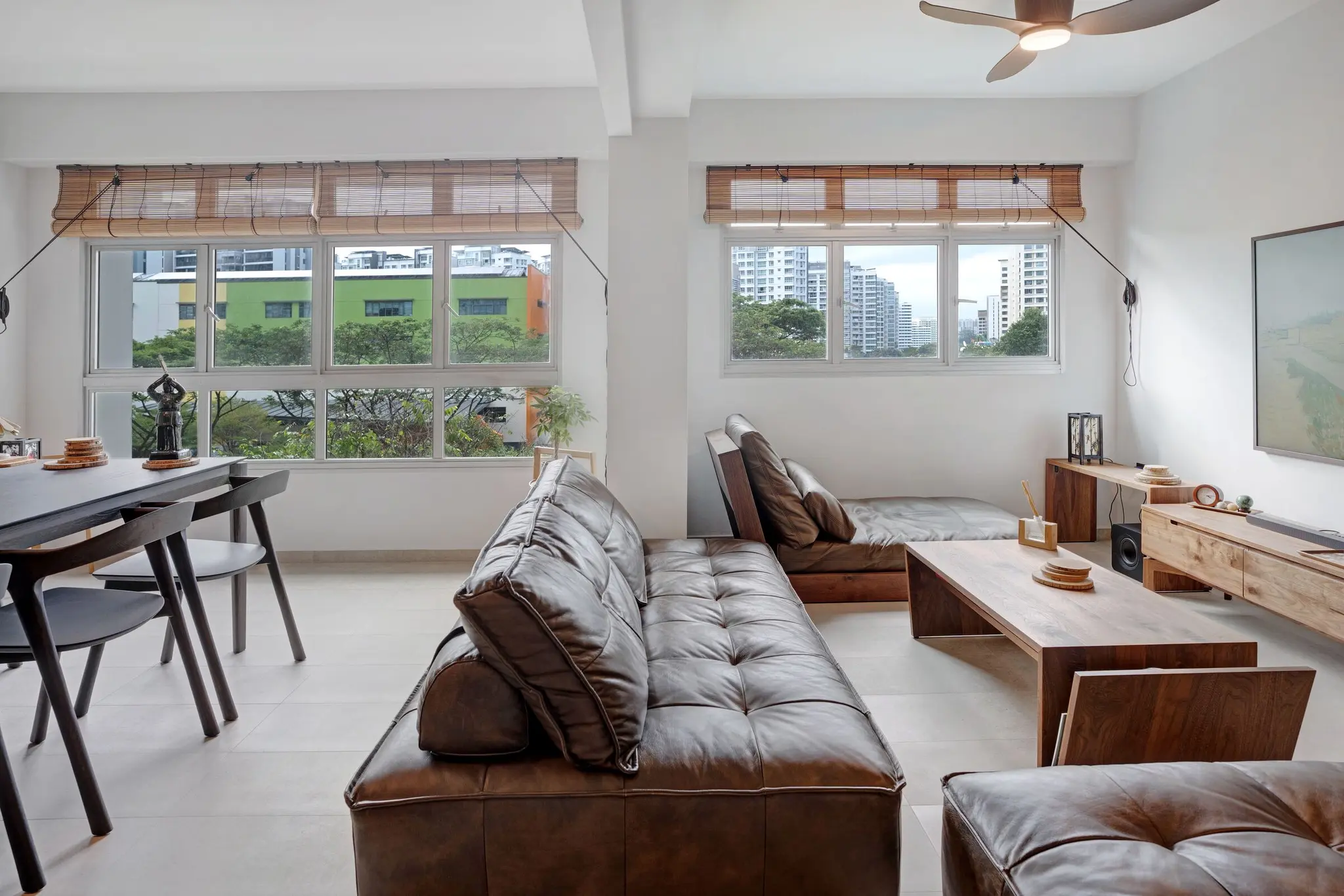 Bright open-plan living and dining area at 213C Punggol Walk