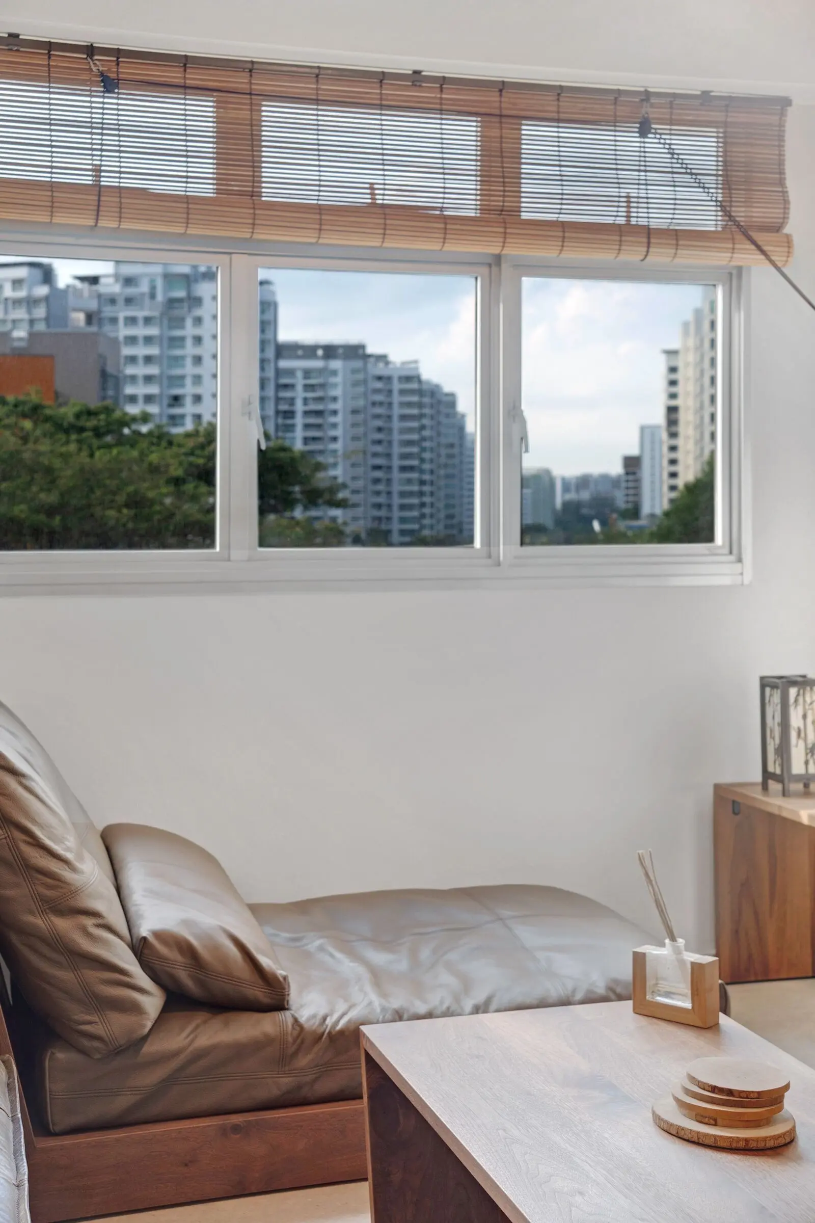 Vertical living and dining interior detail at 213C Punggol Walk