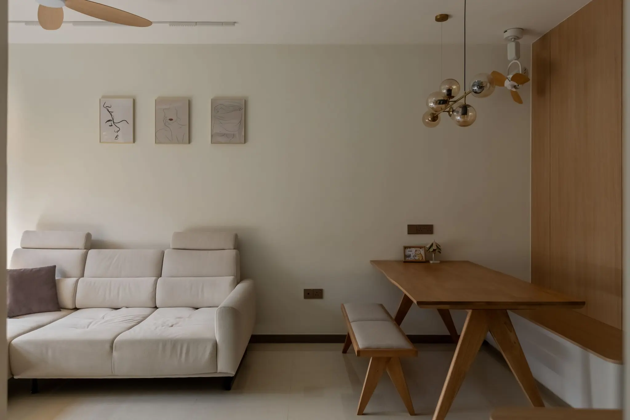 Living and dining area at 220B Tengah Garden