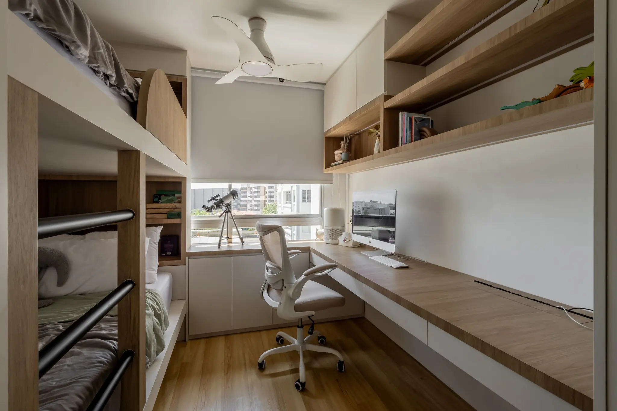 Wardrobe and elevated bed detail at 248 Pasir Ris