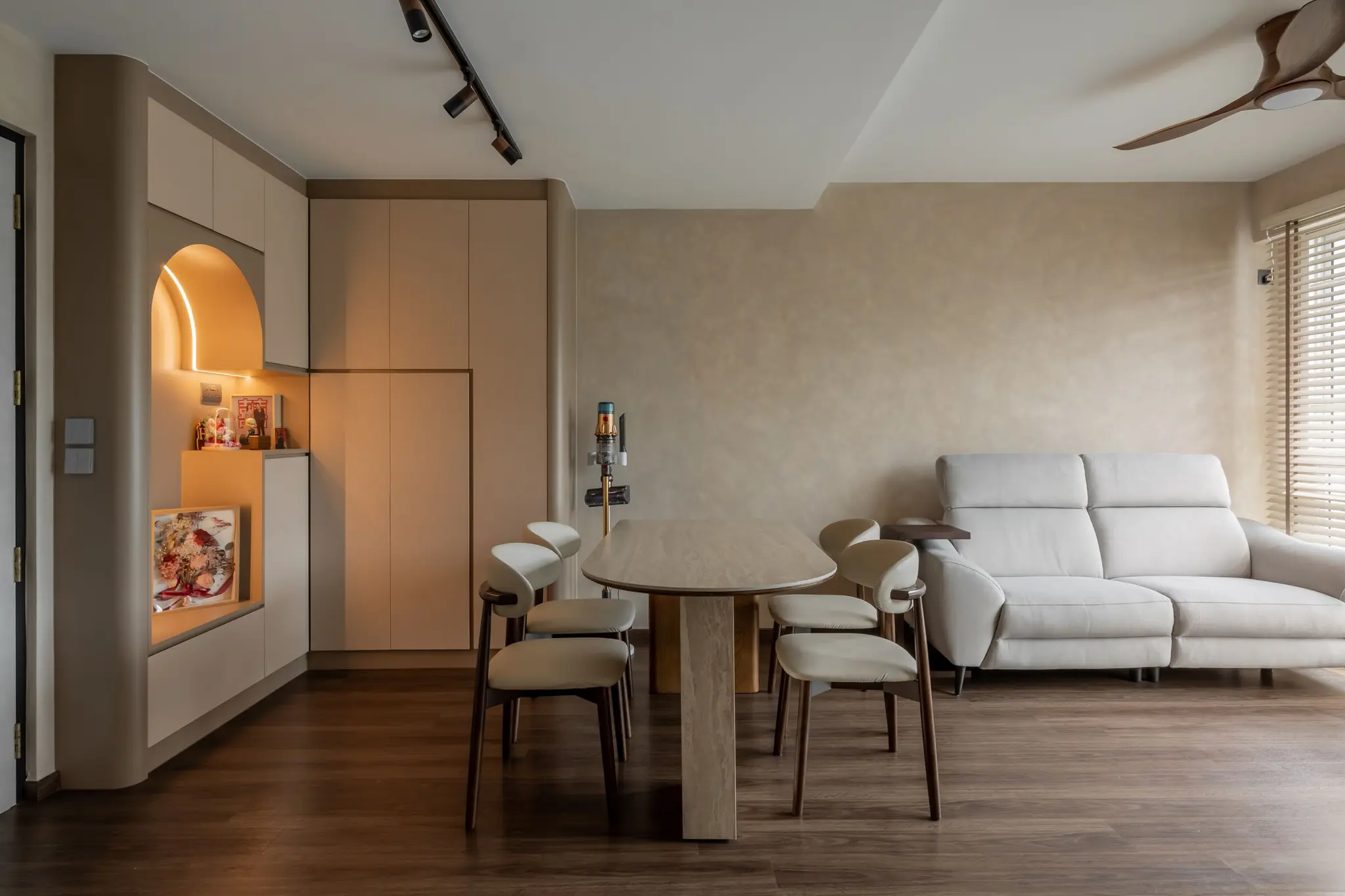 Dining and living area at 268C Punggol Field