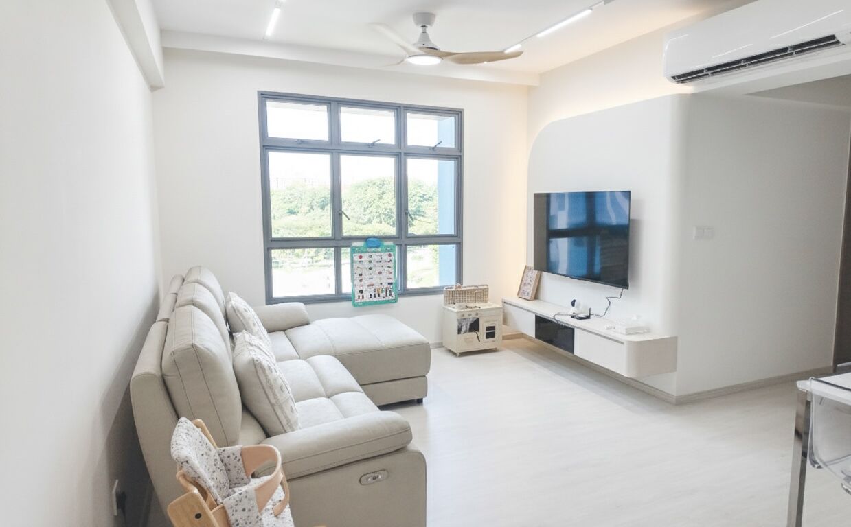 Bright living room at 371B Sembawang Ave