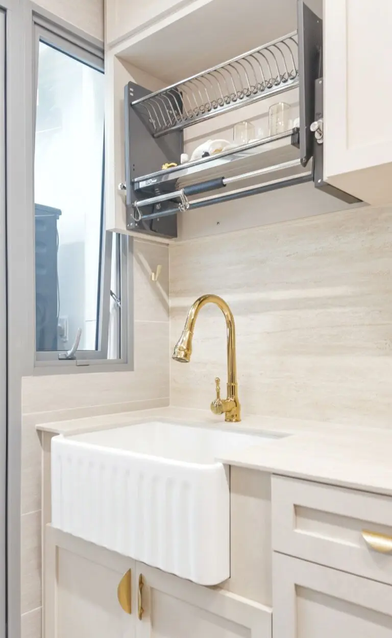 Bathroom mirror and sink detail at 371B Sembawang Ave