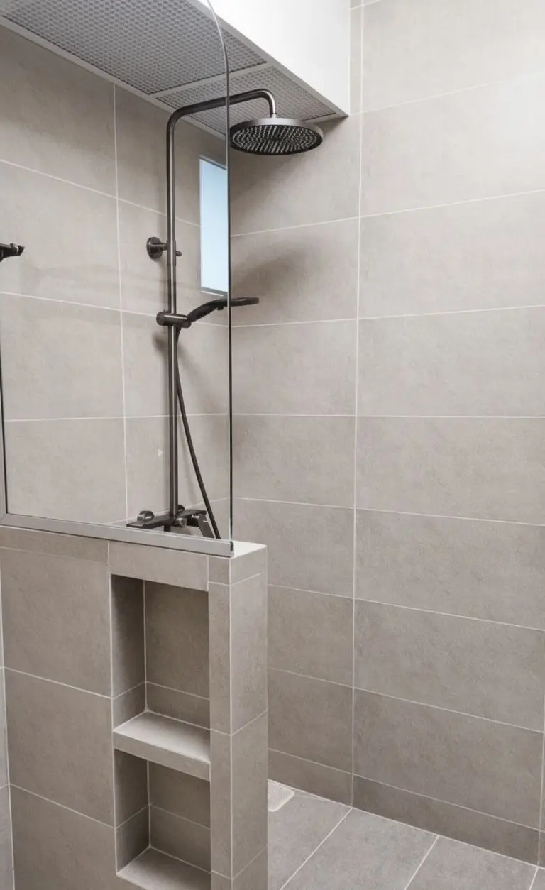 Bathroom shower detail at 371B Sembawang Ave