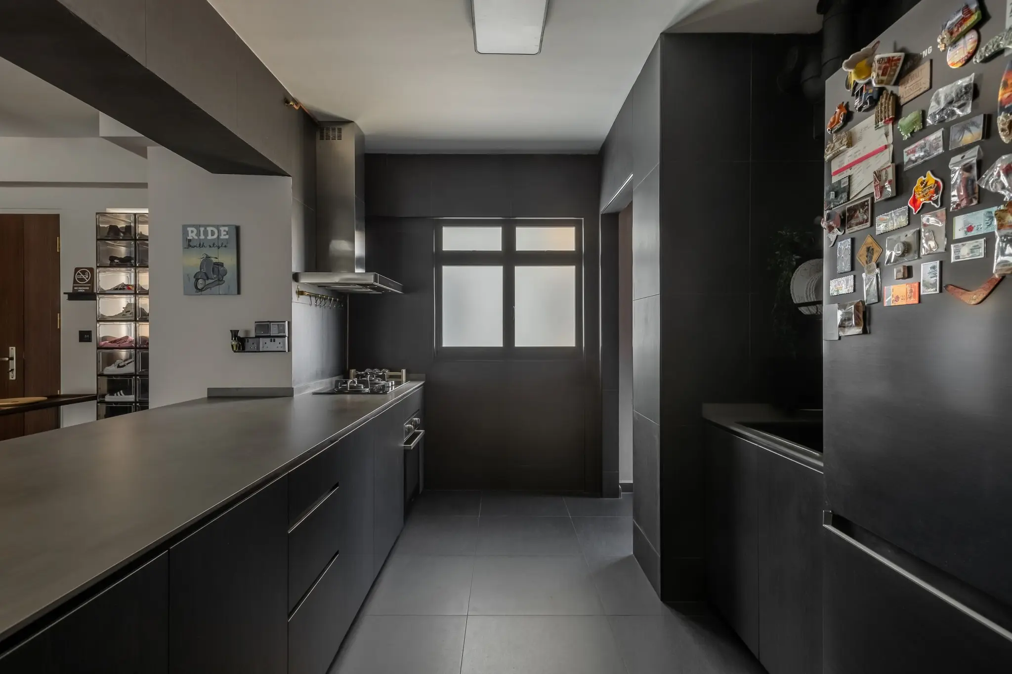Kitchen worktop and cabinetry at 401A North Shore