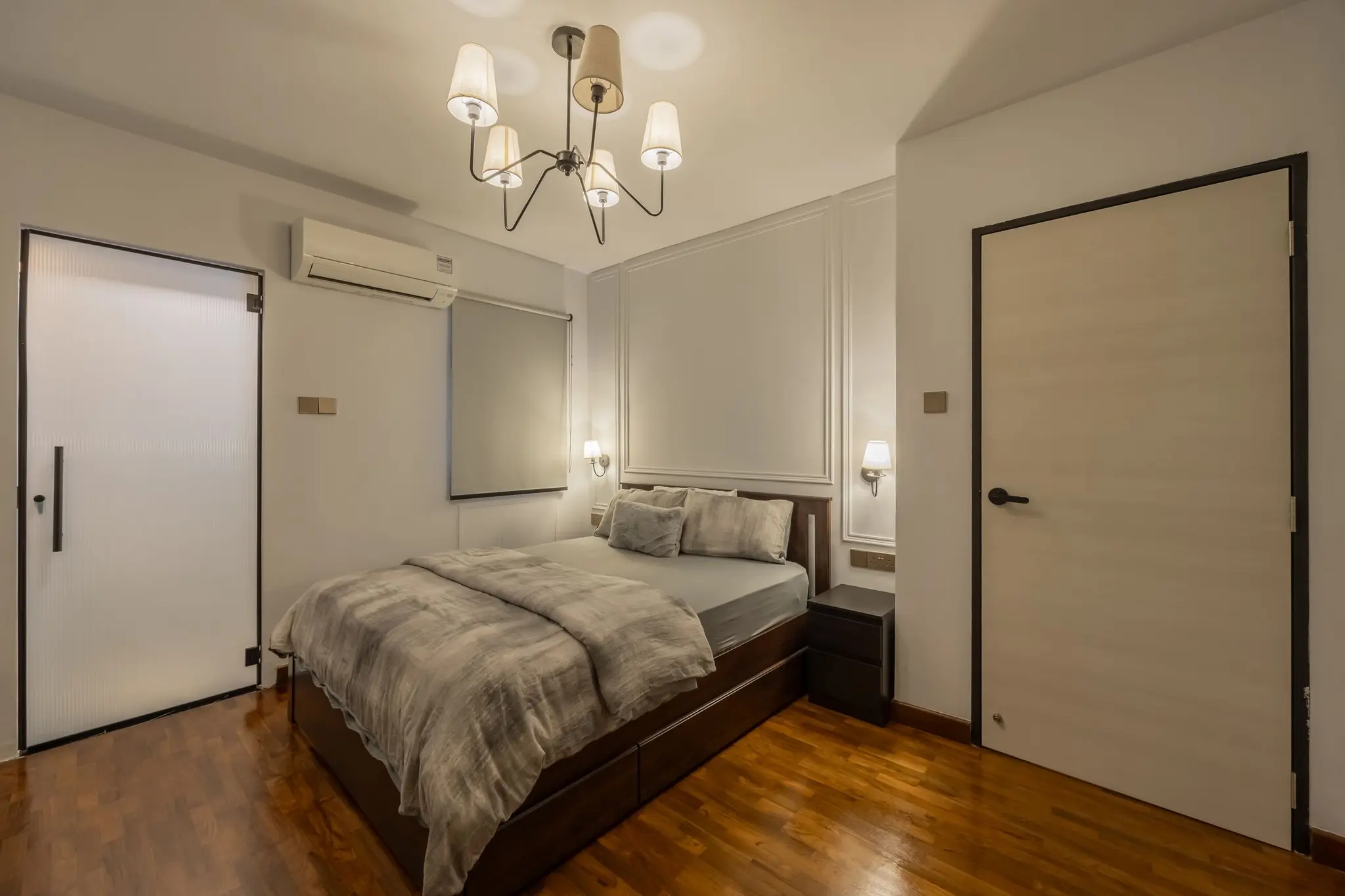 Bedroom dresser and feature wall at 405A Fernvale Lane