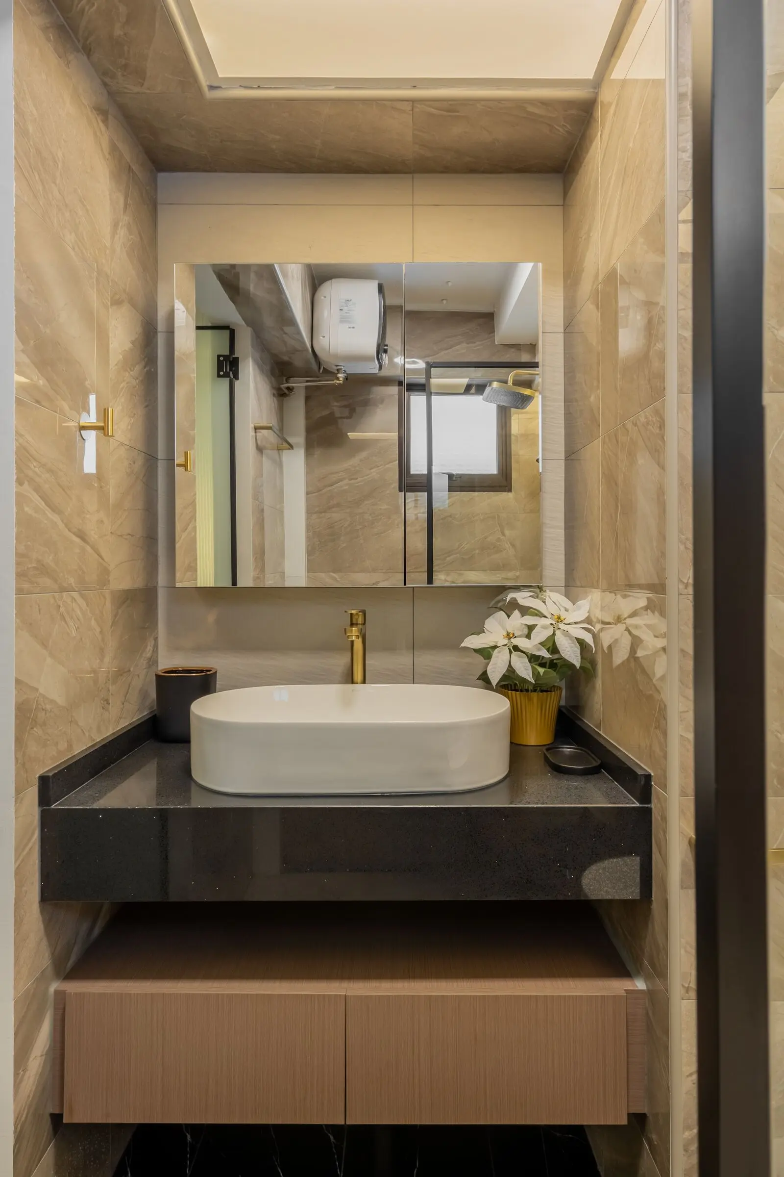 Vertical bedroom bedside detail at 405A Fernvale Lane