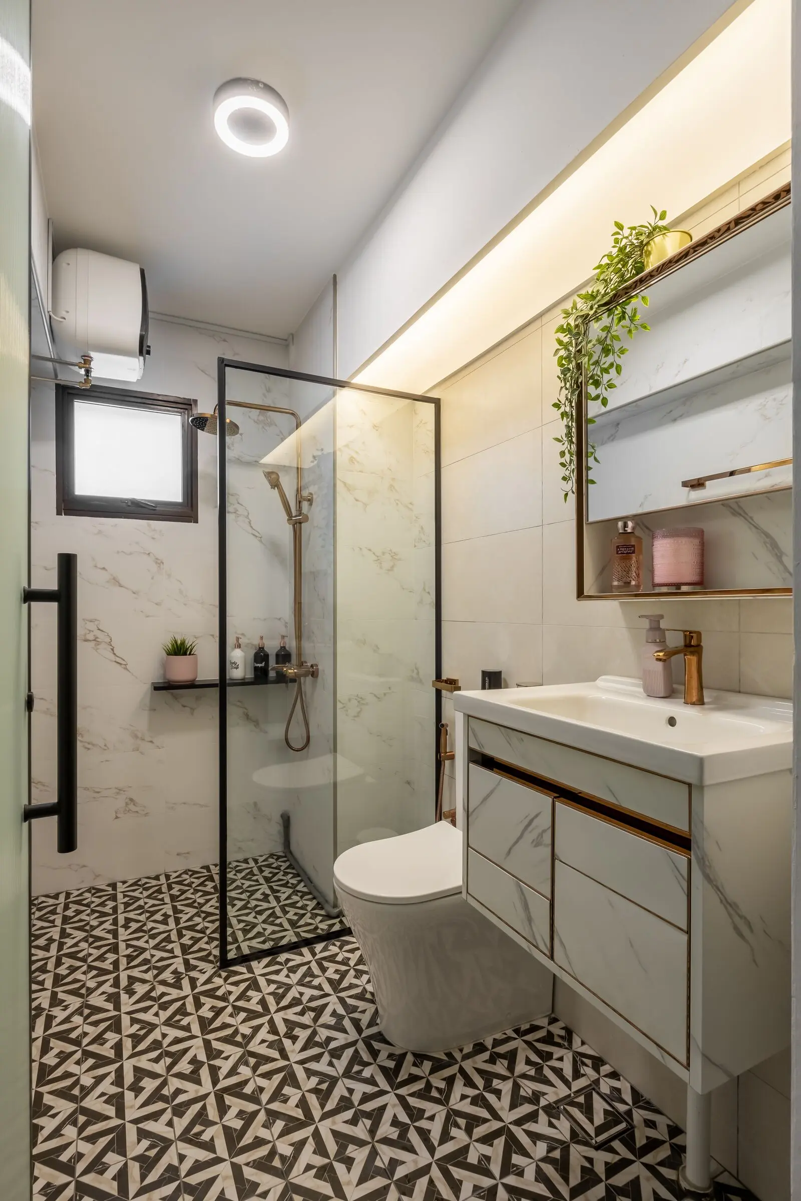 Vertical bathroom vanity detail at 405A Fernvale Lane