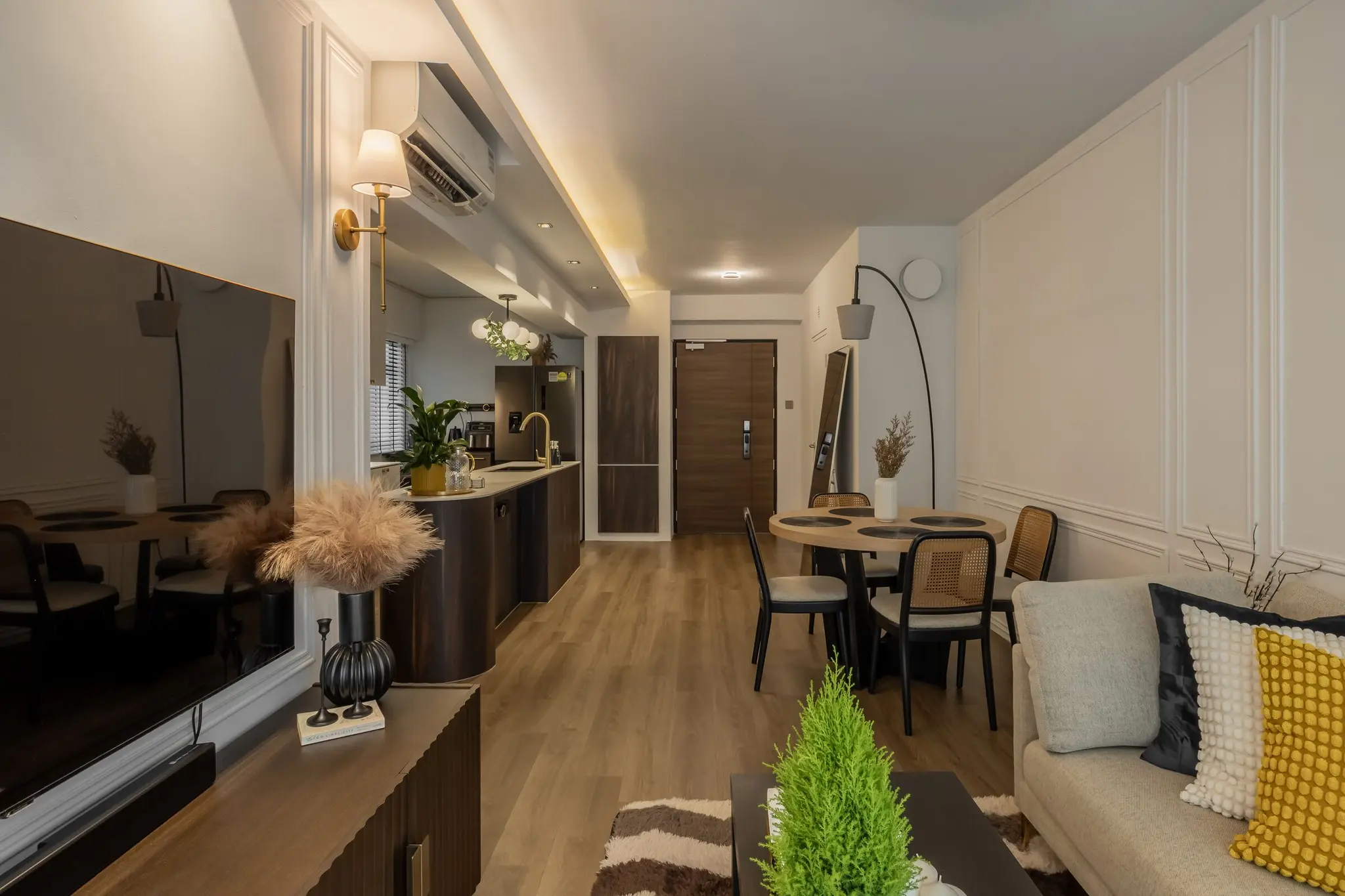 Living room sofa and TV wall at 405A Fernvale Lane