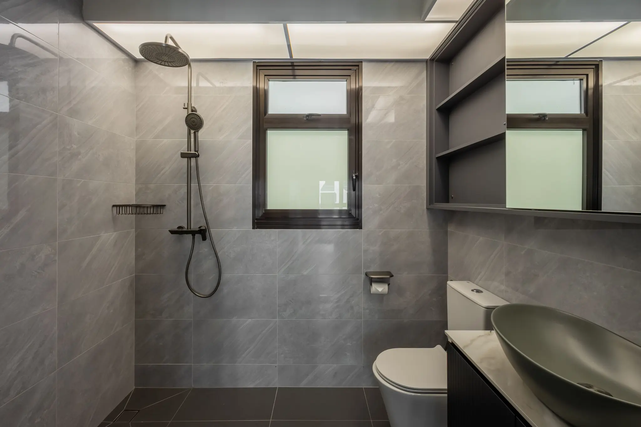 Bedroom storage and bedside lighting at 447A Punggol Way